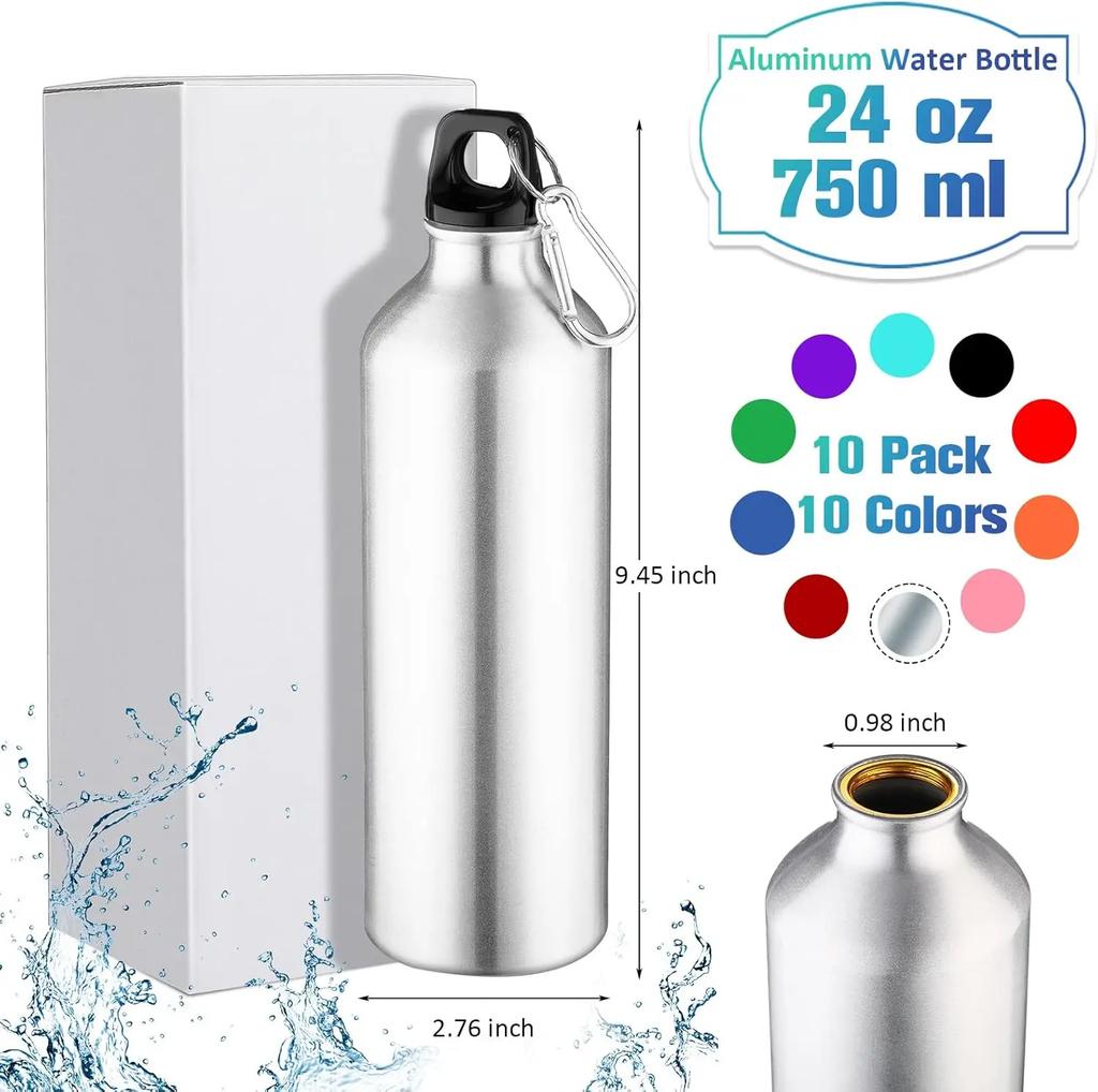 Ultra Lightweight Aluminum Outdoor Bike Water Bottle Leakproof For Cycling Camping Sports Fitness Durable Reusable Drinkware