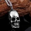 Creativo Collar de Acero Inoxidable 316L Calavera Fantasma Vintage Vikingo para Hombre Moda Neo-Gótica Rock Fiesta Colgante Amuleto Joyería
