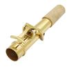 2 PCS Saxophone Neck Brass Mouthpiece Metal Sax Curved Necks and Straight Neck for Soprano Saxophone Instrument
