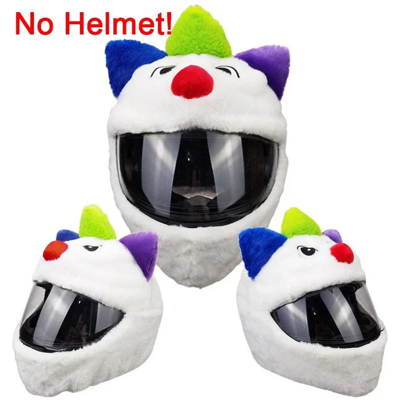 Motorcycle Helmet Cartoons Plush Helmet Protective Cover Helmet Full Face Covers for Outdoor Fun Christmas Personalized Helmets