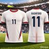 England Style Football Jersey Quick Dry Breathable Fan Special Commemorative Women Outdoor Sport Training Sportswear