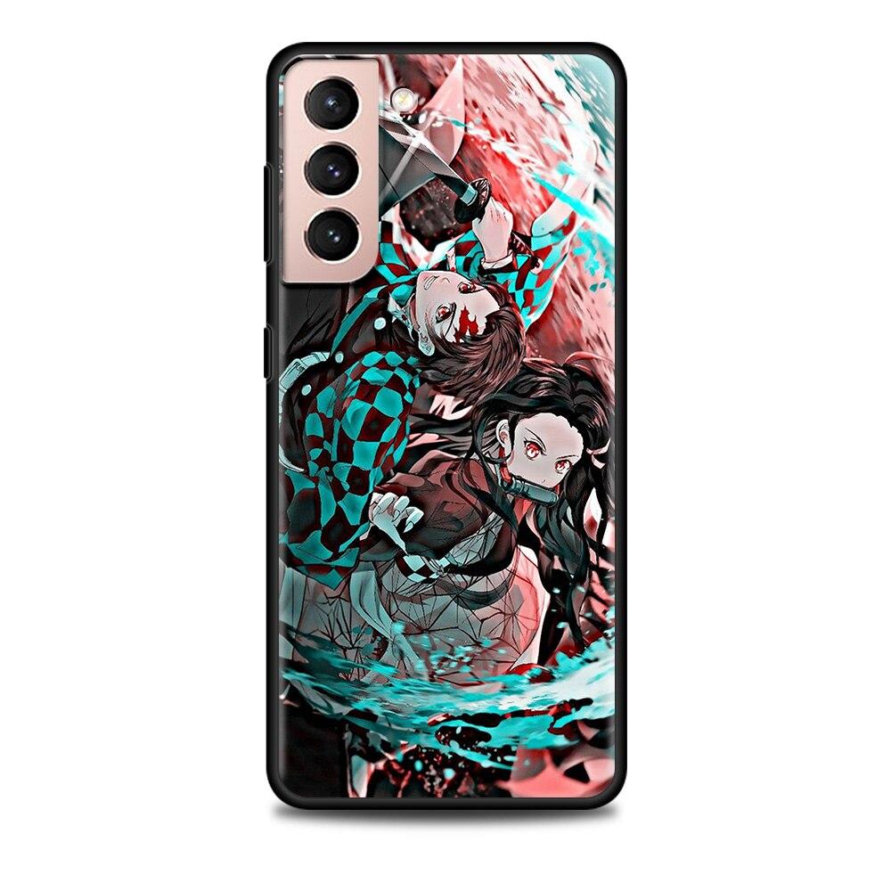 Shell For Samsung Galaxy S22 S21 S20 Ultra FE S22 S21 S20 S10 S9 S8 Plus 4G 5G S10e S7 Edge Cartoon Demon Slayer Tomioka Giyuu