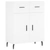 Vidaxl Display Cabinet, White, 69.5X34X180 Cm, Wood-Based Material
