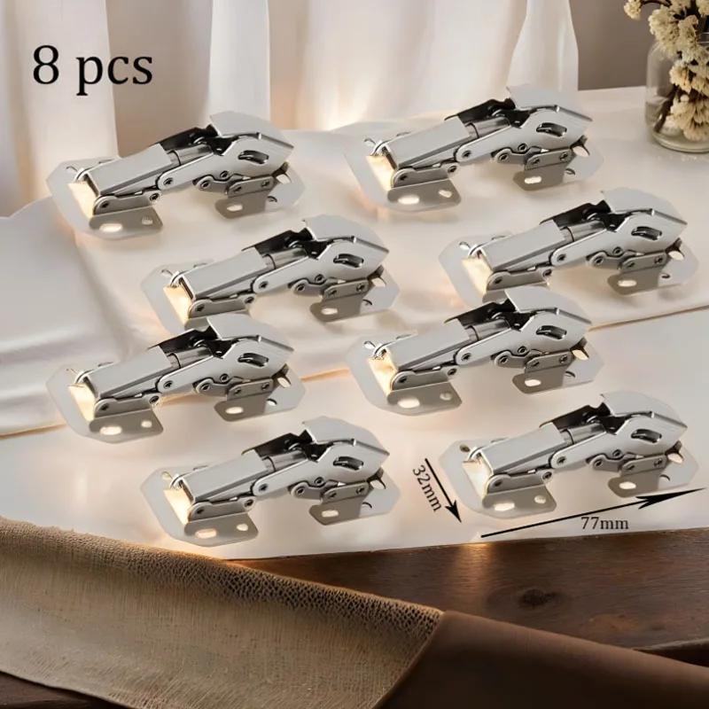 

8 шт. скрытые петли для дверей шкафа, безрамные скрытые петли для шкафа, петли для поверхностного монтажа на 90 градусов, простая установка