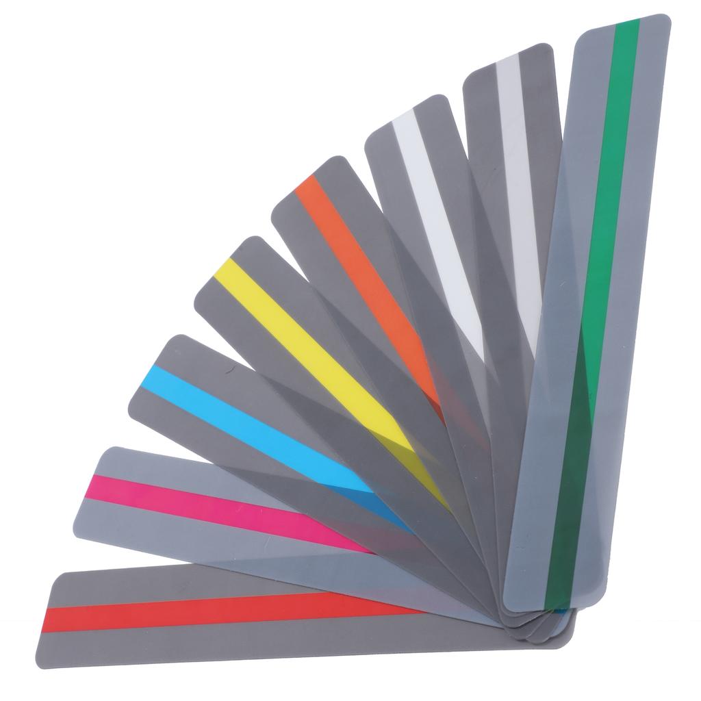 8Pcs Reading Strips Guided Highlight Colored Overlays Bookmark Plastic Tool Small