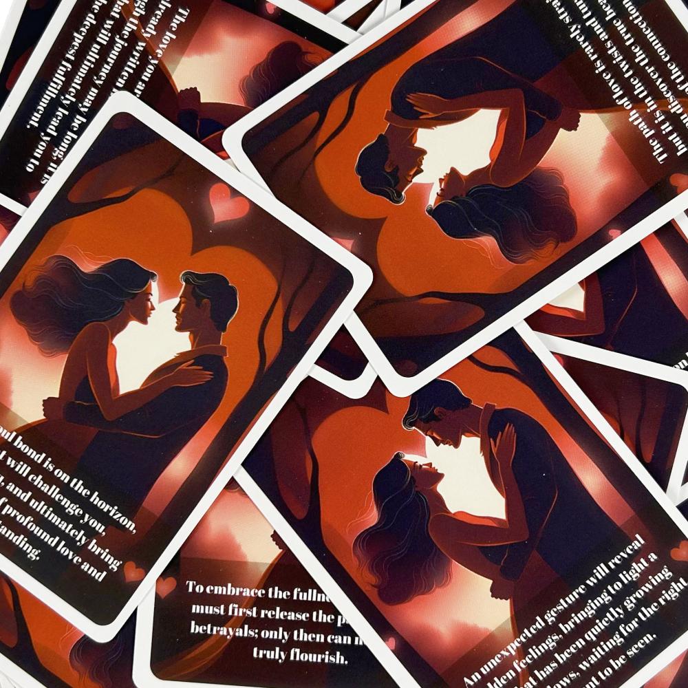 Süße Liebes-Orakelkarten A 46 Englische Divinations-Ausgabe Deck Tarot Brettspiele
