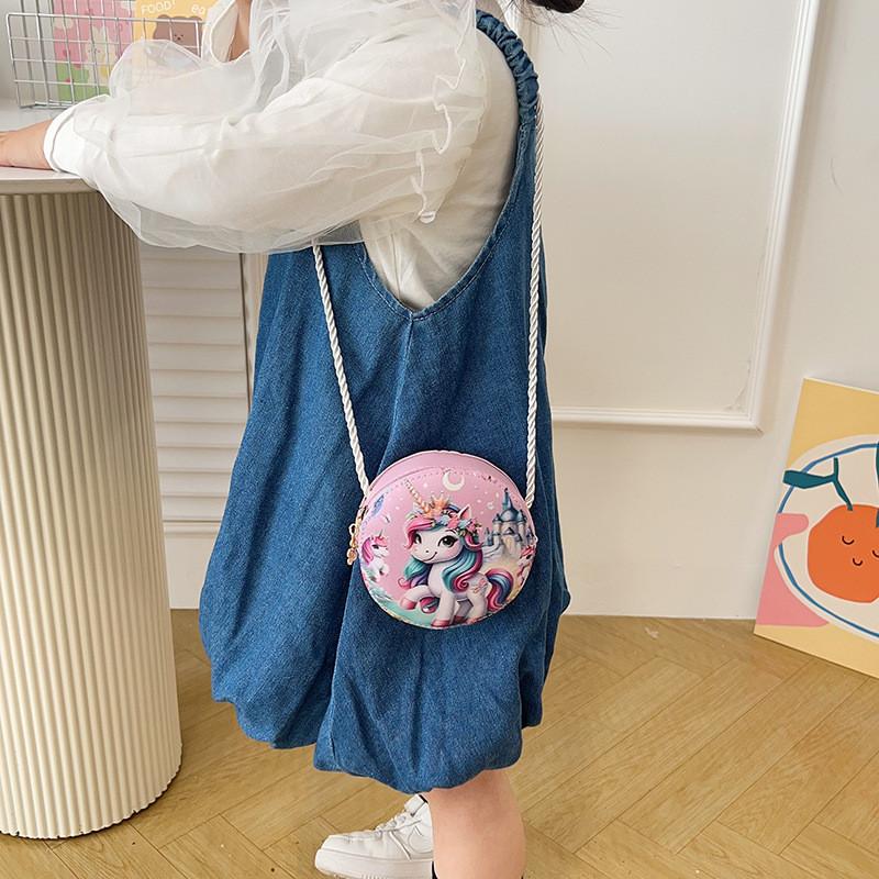 Unicorn Cartoon Cute Crossbody Bag For Kids Lightweight Breathable Design Durable