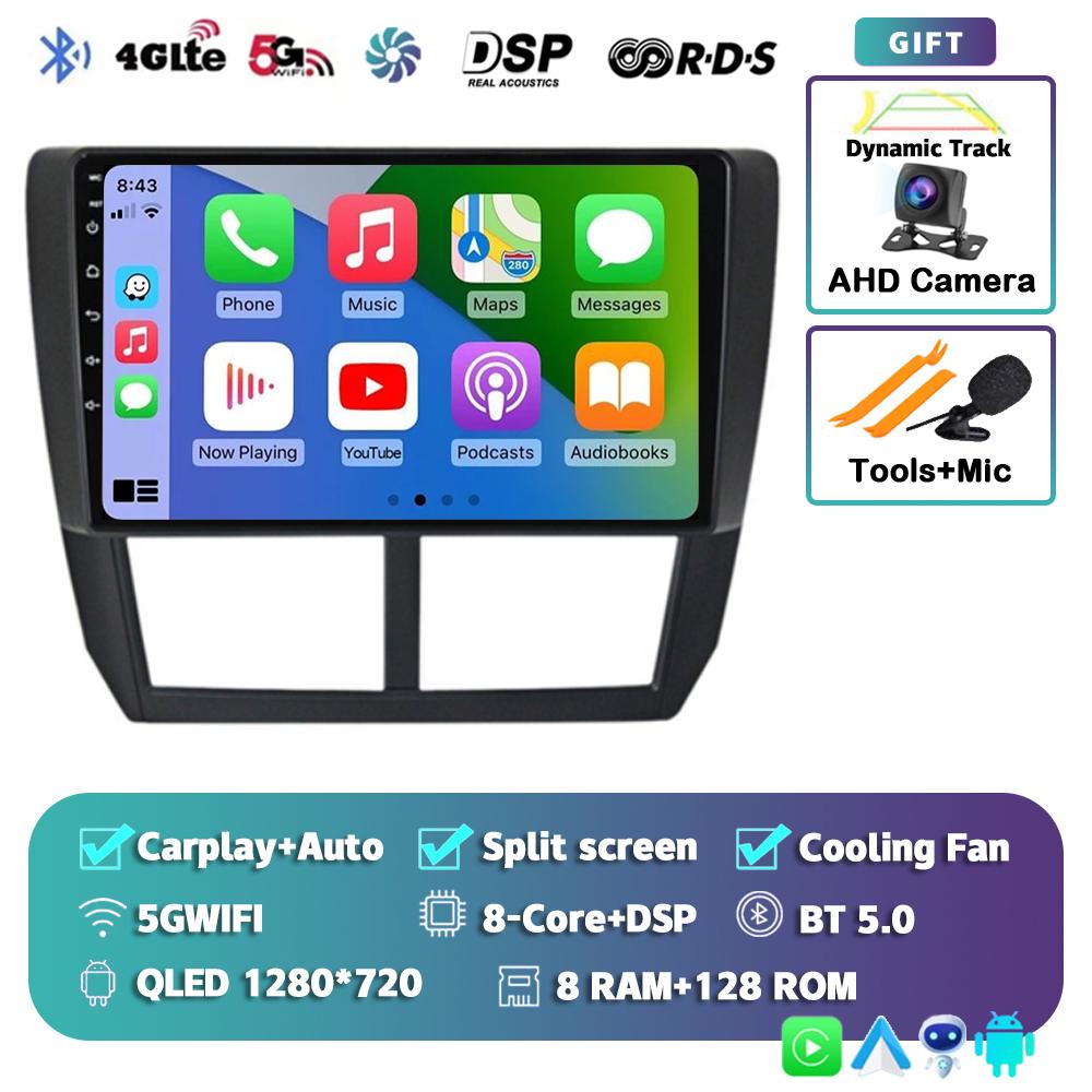 Android 14 Carplay Auto For Subaru Impreza GH GE 2007 2008 2009 2010 2011 Car Radio Multimedia Player Stereo Head Unit WiFi+4G
