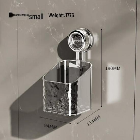 Wandmontiertes Badezimmer-Aufbewahrungsregal mit Saugnäpfen für Toilettenartikel