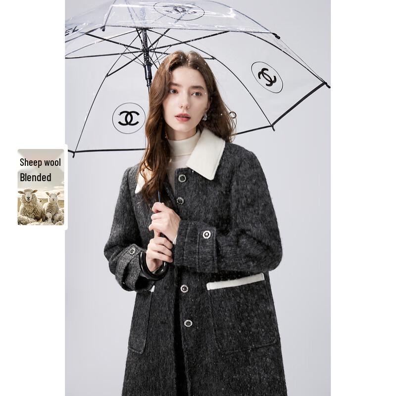 

Autumn Water Yi Ren Women s Wool Blend Winter Mid-Length Coat M