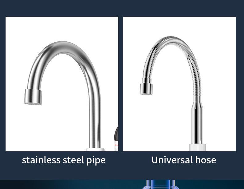 Instant Heat Silver Dual-Use Electric Faucet for Hot & Cold Water