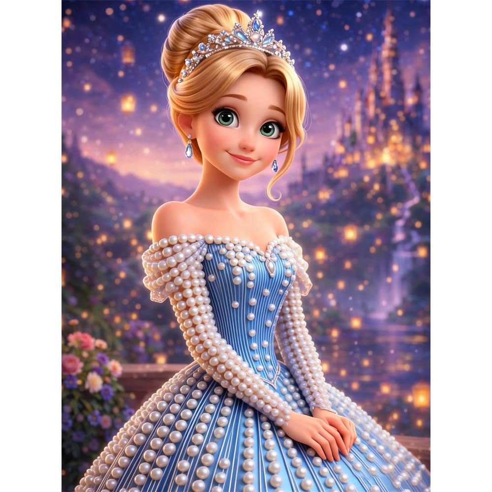 

Disney Cinderella Pearl Painting Art 5D DIY Full Diamond Embroidery Mosaic Cross Stitch Kit Home Room Decor 35x45cm