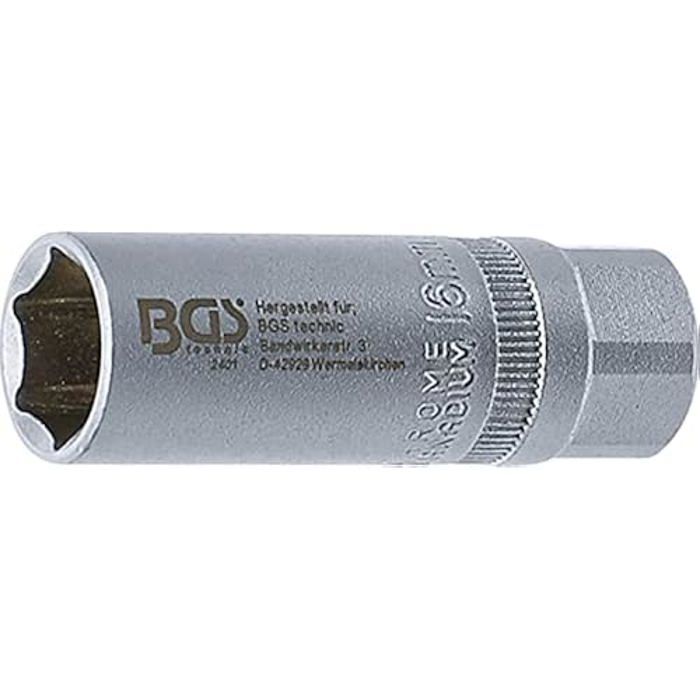 Douille De Bougie Six Pans - BGS - 2401 - Acier Chrome-vanadium - 16 Mm - Longueur 65 Mm