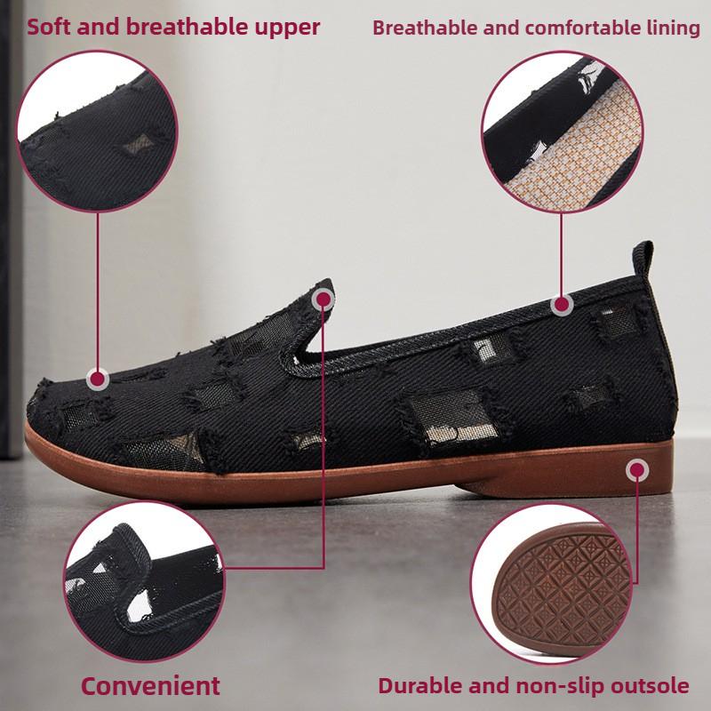 Spring and summer breathable new women's versatile single shoes shallow mouth flat bottom hole shoes casual sandals for women