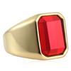2026 Jewelry Personalized Fashion Square Simple Gemstone Trendy Men's Ring