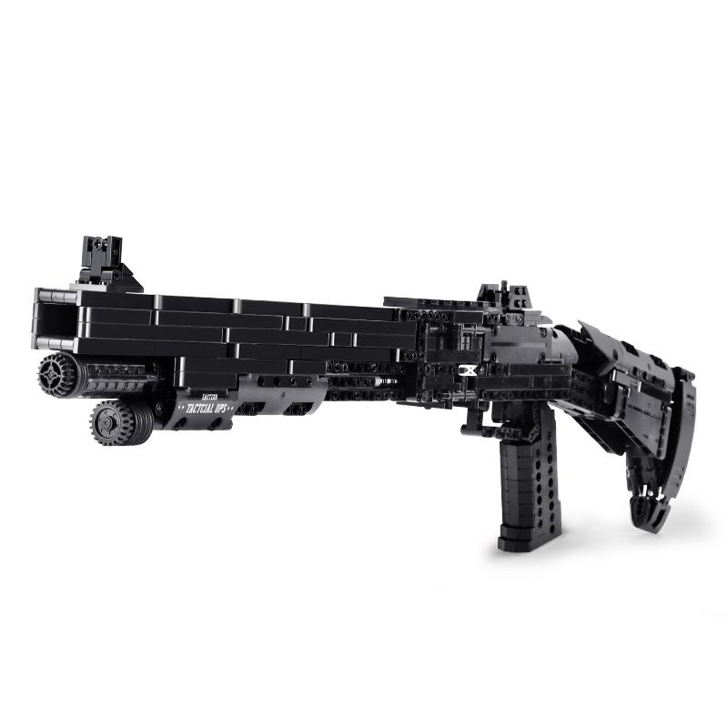 

14003 1061 шт. Кирпичики Серия Оружие Дробовик M4 Конструктор Настольное украшение Коллекция Пазл Сборная игрушка Для мальчиков Детей Взрослых