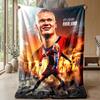 Erling Haaland Theme blanket Soft Flannel Blanket Plush Throw Blanket Cozy Sofa Bed Blanket for Home Decor