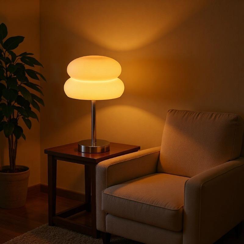 Bauhaus Minimalist Glass Table Lamp for Bedroom & Dining - Unique Gift