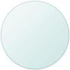 VidaXL Table Top, Ø 400 Mm, Tempered Glass, No Assembly, Transparent, Round, 8 Mm Thickness 243625