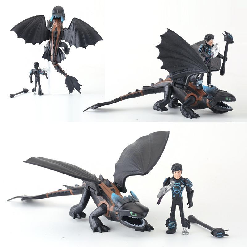 6 Pcs/Set How To Train Your Dragon Toothless Night Assemble Wings Pvc Action Figure Figurine Desktop Decoration For Collectors