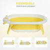 Foldable Baby Bath Tub, 0-3 Years, Temperature Indicator, Cushion, 81.5x50.5x23.5 cm, Yellow