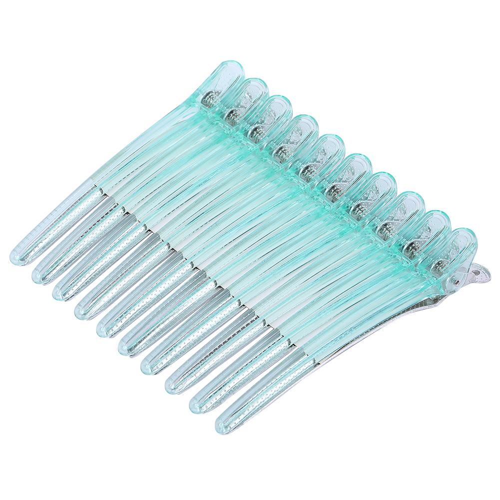 10pcs Barber Alligator Hairpin Professional Salon Seamless Hair Clips Rubber Sectioning Barbershop Hairdressing Styling Supplies