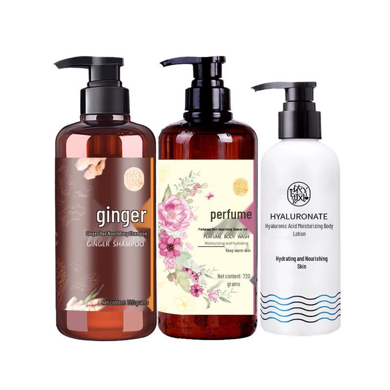 Yifeng Ginger Hair Care & Body Wash 3-Piece Set