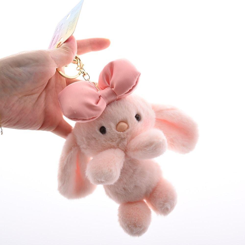 Cute Plush Toy Doll Creative Bunny Key Chain Birthday Present Bag Pendant