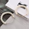 Colorful Beaded Pearl Bag Handle Round Metal Ring Braided DIY Accessory for Women Handbag Tote Craft Making Materials