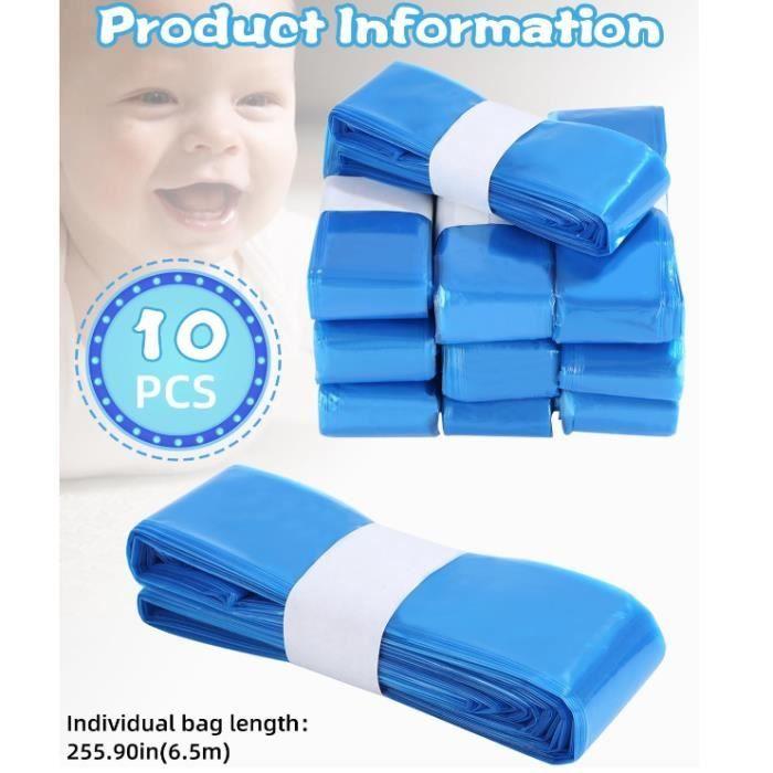 10 Recharges Octogonales,Sac Poubelle Bebe, Recharge De Sac Pour Poubelle à Couches,Recharge Poubelle a Couche Tommee,Sac Couche