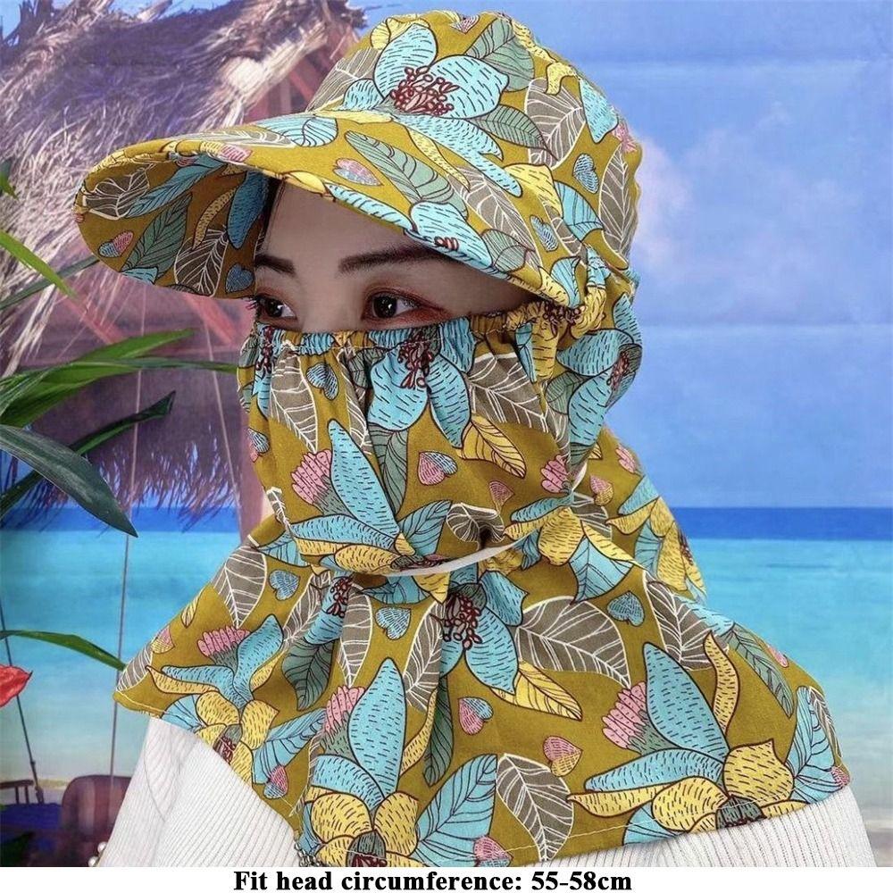 Summer Sun Hat Face And Neck UV Protection Protective Cover Ear Flap Women Hats Outdoor Fishing Hunting Hiking Leisure Hat