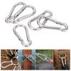 5pcs 40mm Carabiner Clip Stainless Steel Heavy Duty Spring Snap Hook for Hammock Dog Leash