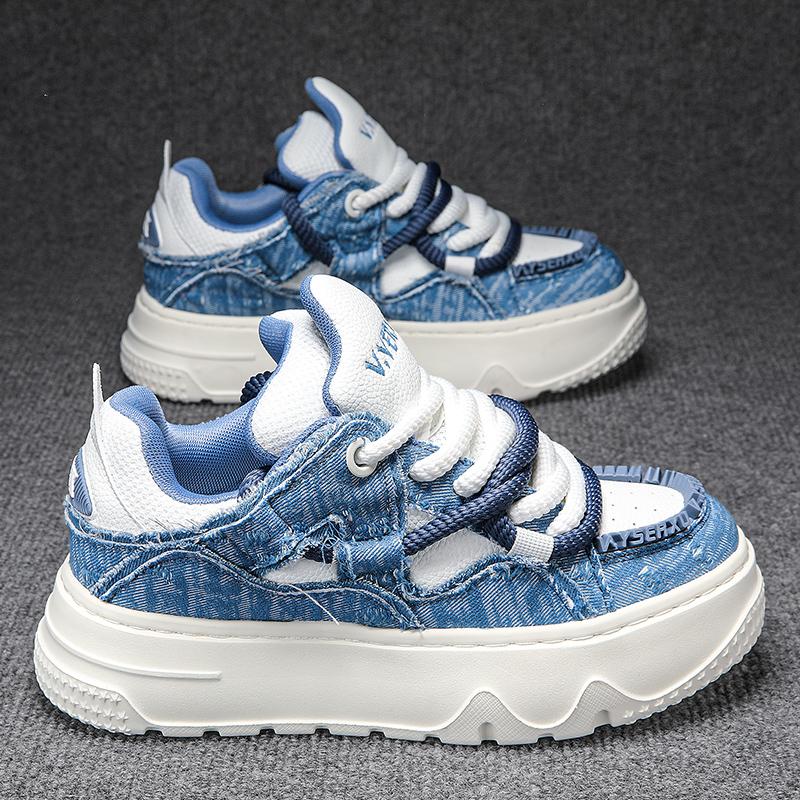 

Обувь для хлеба 2024 года, весна, новые низкие туфли с толстой подошвой, высококачественные туфли с толстым дизайном, повседневные спортивные туфли для пар 36