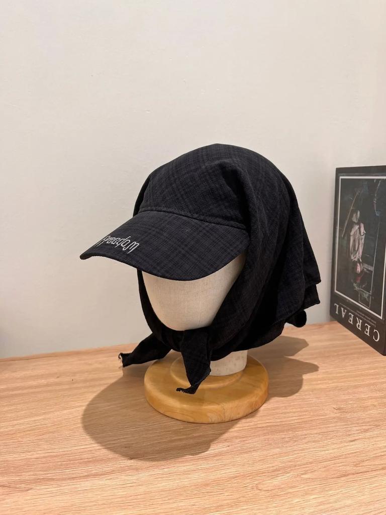 Outdoor Camping Style Sun Protection Hat Jennie Scarf Hat Small Sweet Sunscreen Tie Hat Wide Brim Hat Mesh Cap Lace Cap