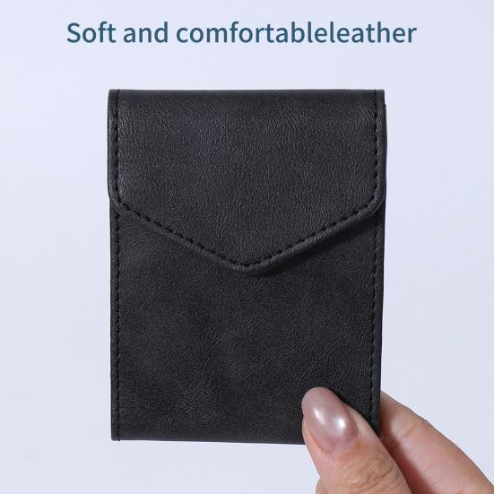 Yousheng Vertical Card Wallet Slim Card Holder Cash Wallet Snap Button Closure Retro Faux Leather Wallet Gift for Men