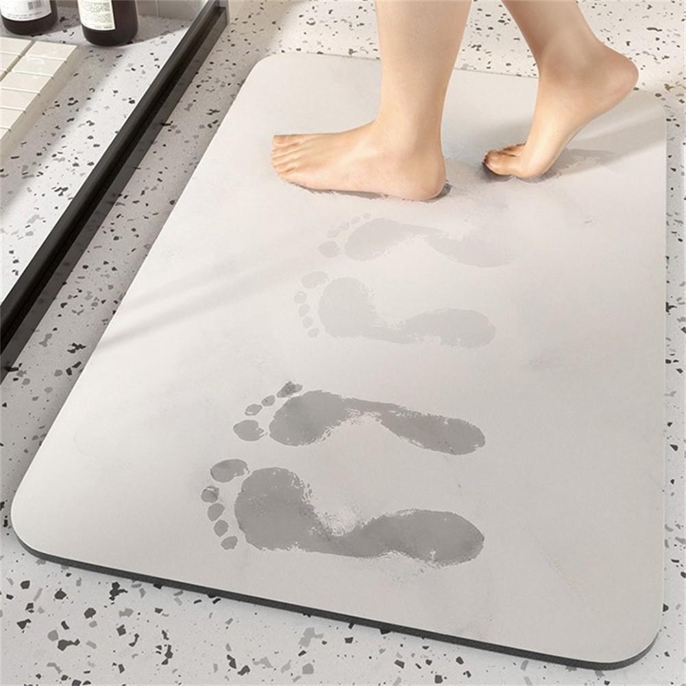 Bathroom Floor Mat Non Slip Diatomite Quick Dry 60x40CM Easy Clean