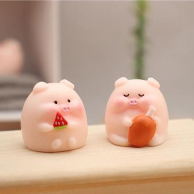 Cartoon Pig Adorable Vibrant Colors Beautiful Trendy Durable Popular Cartoon Pig Figurine Home Decor Miniature Crafts Exquisite