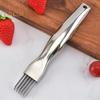 Onion Slicer Stainless Steel 6-Blade Green Onion Shredder Cutter Non-Slip Handle Kitchen Vegetable Chopper Tool for Scallions Leeks Potatoes Fruits