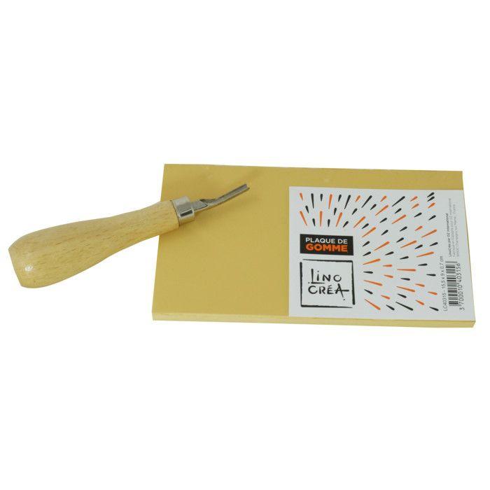 Flexible Rubber Engraving Plate for Linocut 15.5 X 9 Cm