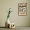 Vintage BBQ Rules Metal Sign (20x30 Cm). Rustic Iron Wall Decor with Humorous Art for Home Bar, Patio, or Restaurant.