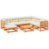 VidaXL Salon de jardin 8 pcs avec coussins marron cire bois pin massif 3299557