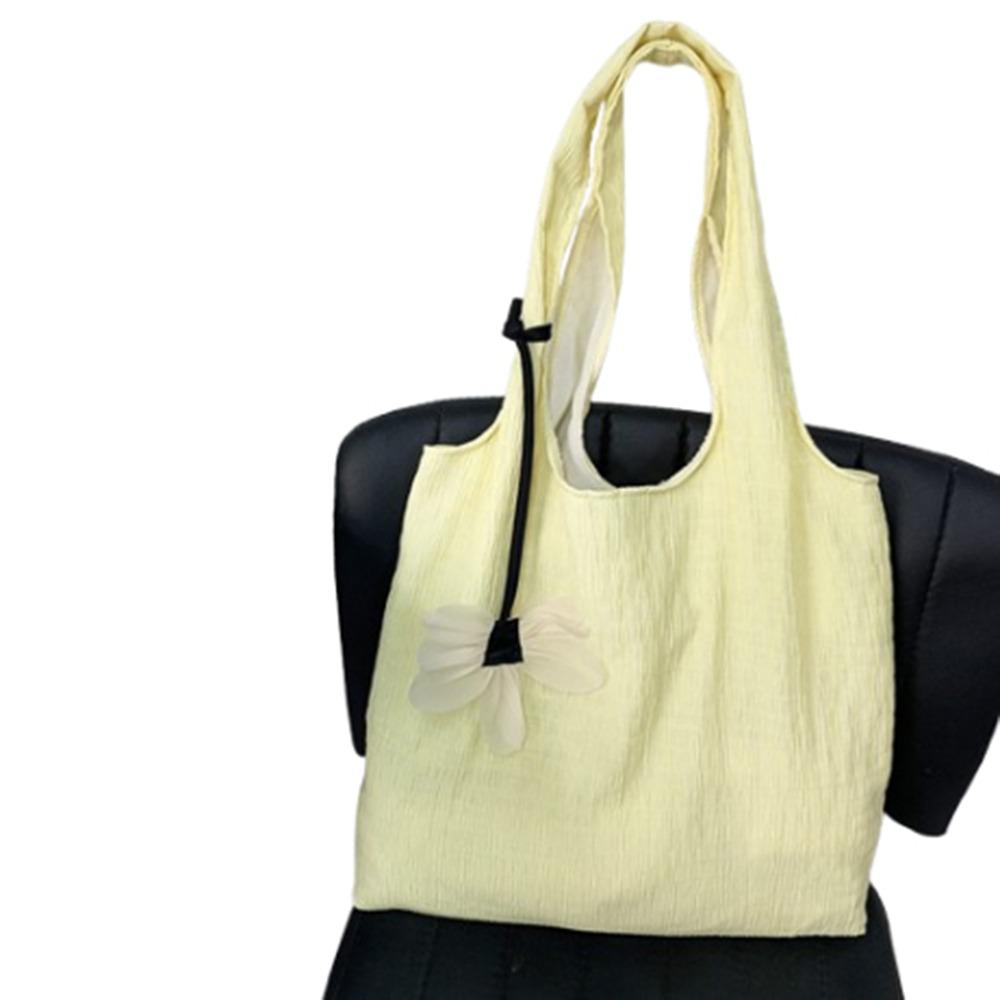 Sweet Women's Shoulder Bag Soft Shopping Bags Makeup Bags Solid Color Handbag Girls