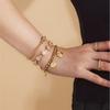 3 Models Chain Bracelets In Stainless Steel With Zircon 18k Gold Plated Waterproof Non Tarnish Trendy Charm Bracelet For Women