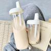 500/850ml Water Bottles Straw Cup Juice Milk Plastic Cup with Lid Straw Bubble Tea Coffee Cups Large Capacity Drinkware
