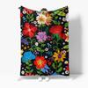 Vibrant Floral Fleece Blanket - Kids Girls Boys Soft Warm Throw Blanket Decorative Bed Blanket Gift
