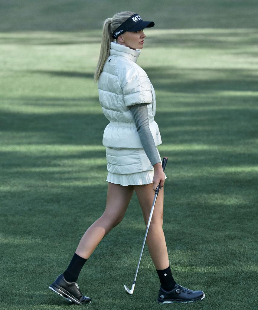 DESCENTE GOLF Acmt Women'S Knit Down Hybrid Skirt Dq42Wfskoa