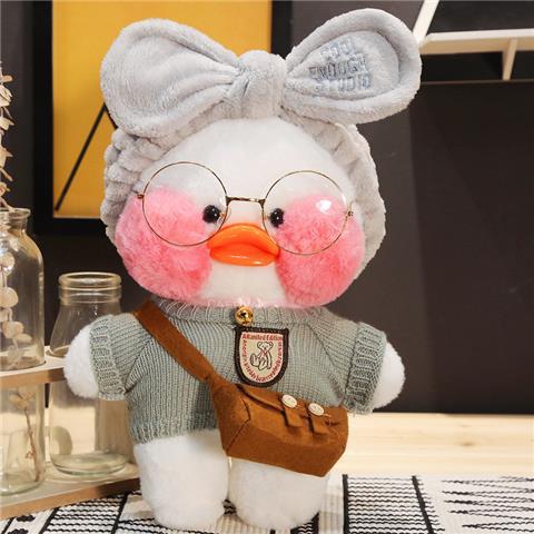 30cm Kawaii Lalafanfan Duck Plush Toy Cartoon Lalafanfan Duck Doll Soft Stuffed Animal Plushie Birthday Gifts For Girl Children