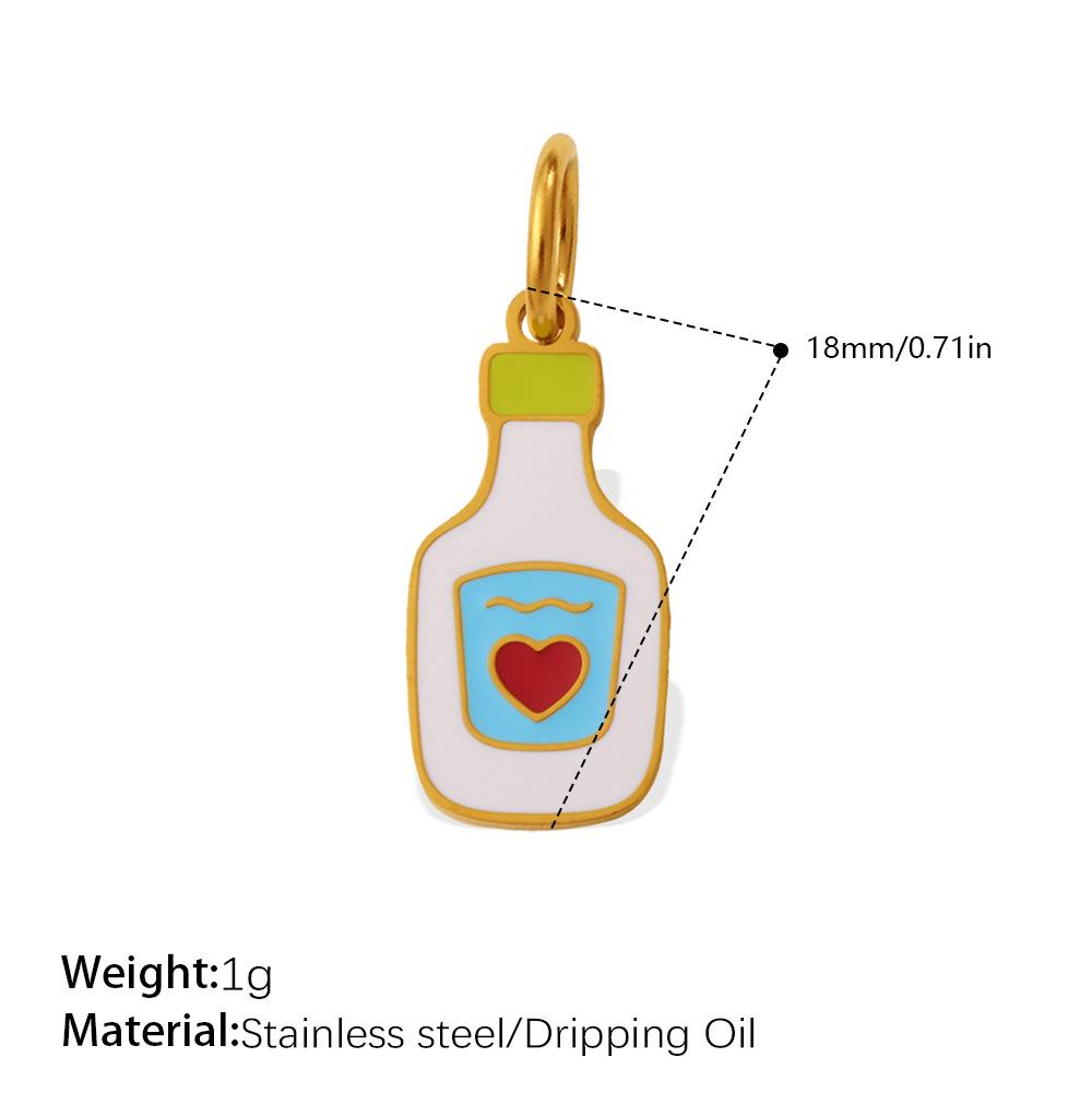 ins wind cute dripping drink shape pendant female personality small jewelry accessories