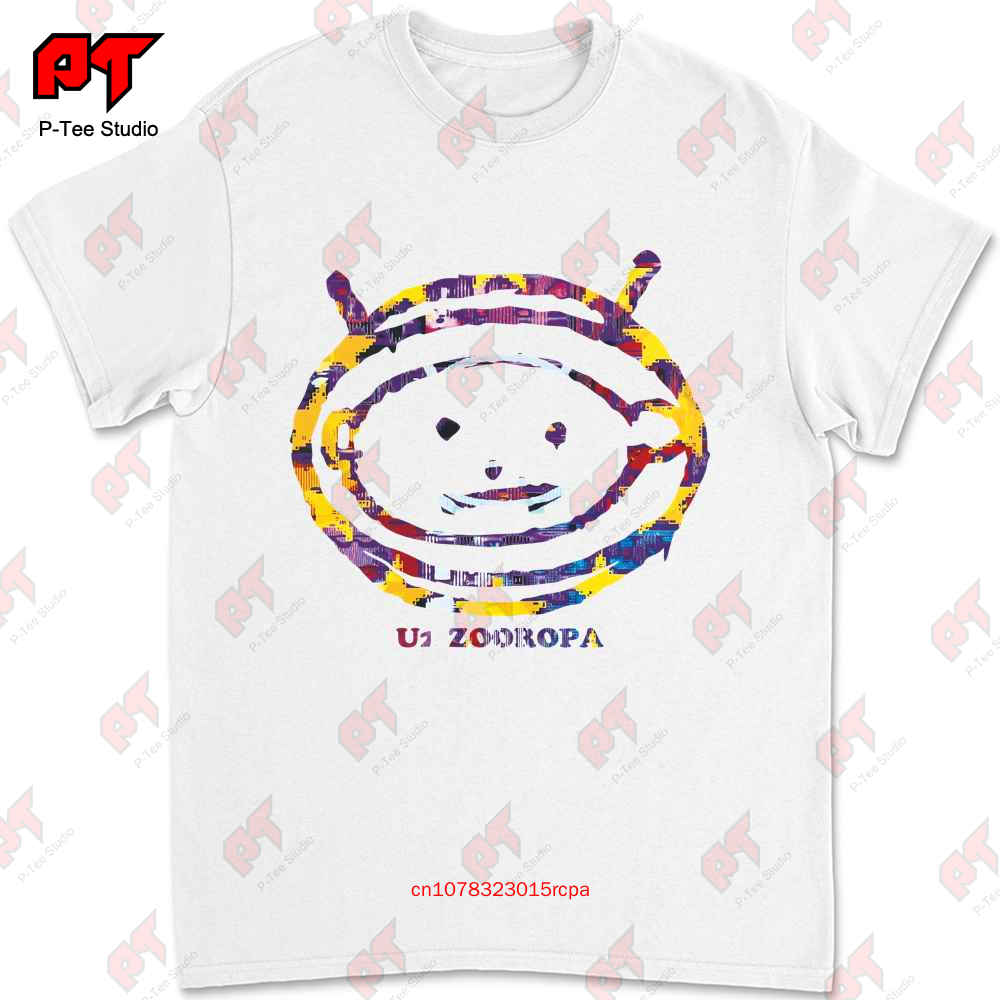 U2 Zooropa 93 Logo Vzácné Irská Rocková Alternativní Kapela Bono Unisex Pánské Tričko B0FQ