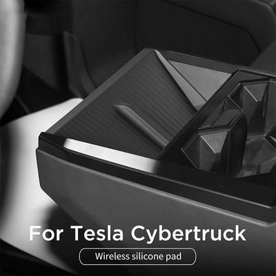 Tesla Cybertruck 2024 2024 Vezeték nélküli töltőpad Autós telefontartó Csúszásgátló töltő szőnyeg Pickup Védőpárna Autós kiegészítők